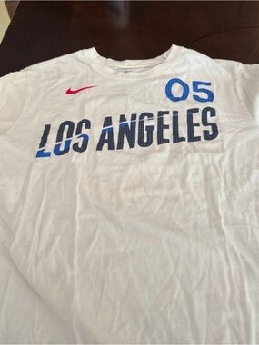 Nike White 'Los Angeles' Short Sleeve Tee with Blue & Red Accents
